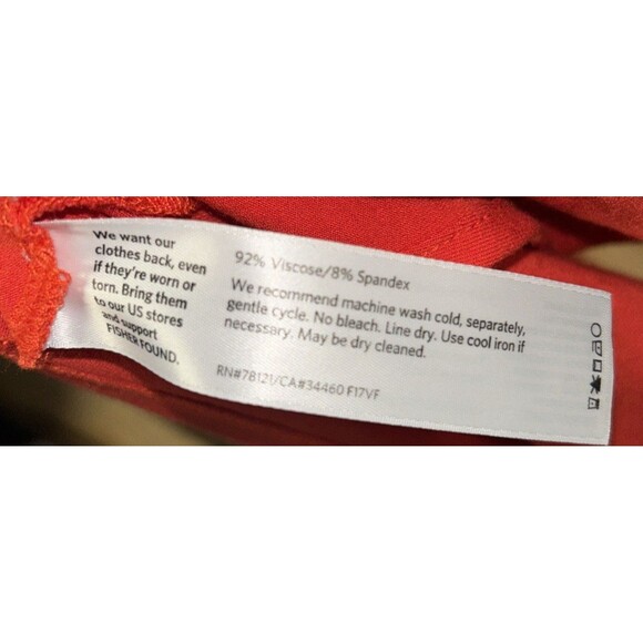 EILEEN FISHER T Shirt Dress Short Sleeve Coral Red Comfy Size‎ XS - Picture 6 of 7